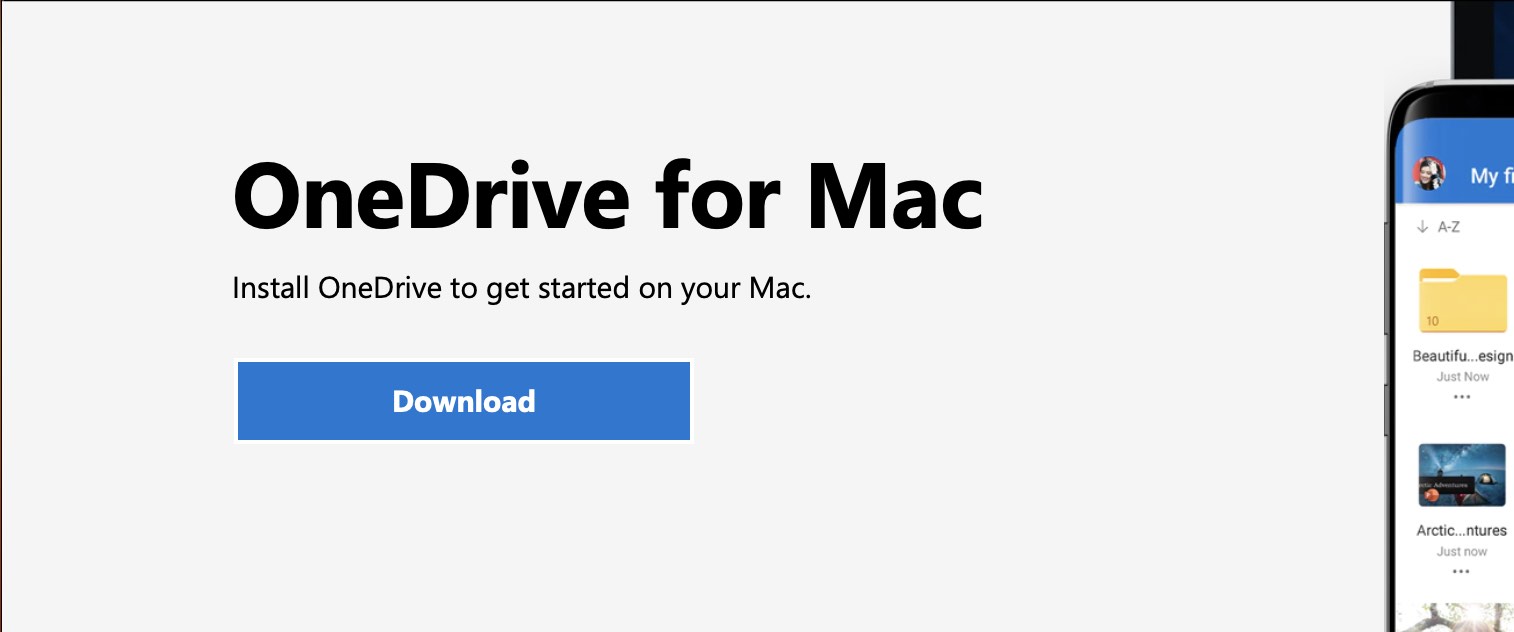 Install Microsoft OneDrive on Mac